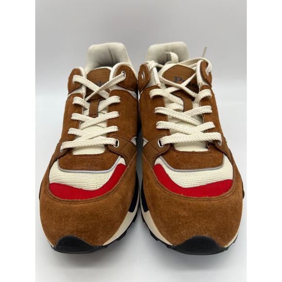 Polo Ralph Lauren Trackster 200 Shoes Brown Men’s 10.5 NEW - Picture 11 of 12